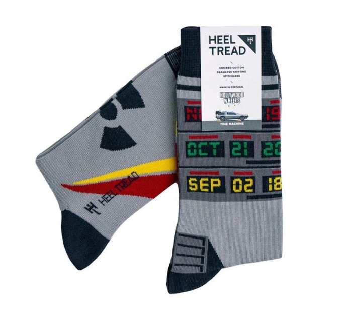 Socken im Design "Time Machine"